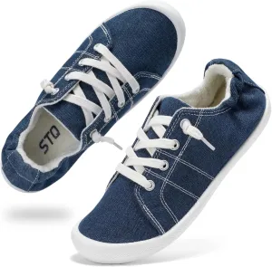STQ Slip On Canvas Shoes for Womens Casual Fashion Sneakers with Arch Support