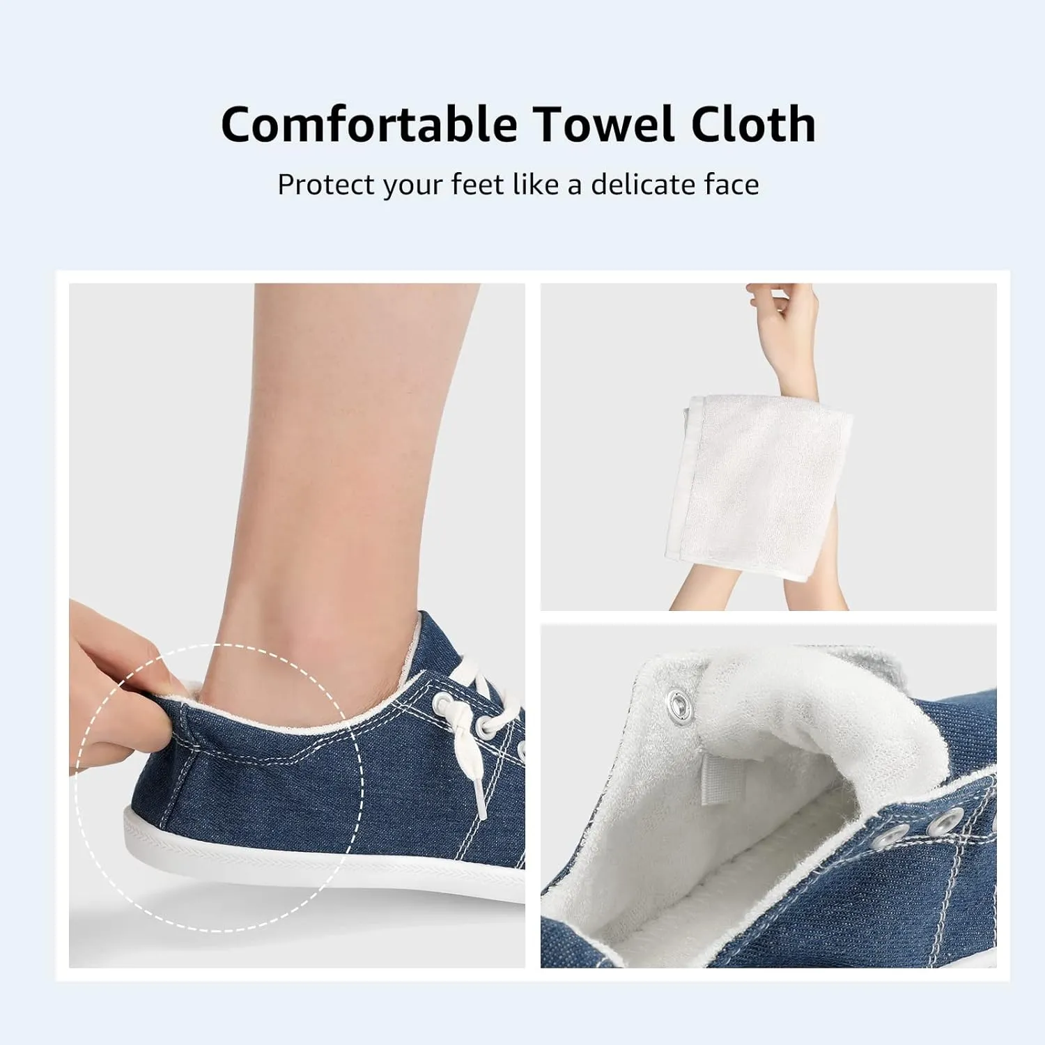 STQ Slip On Canvas Shoes for Womens Casual Fashion Sneakers with Arch Support