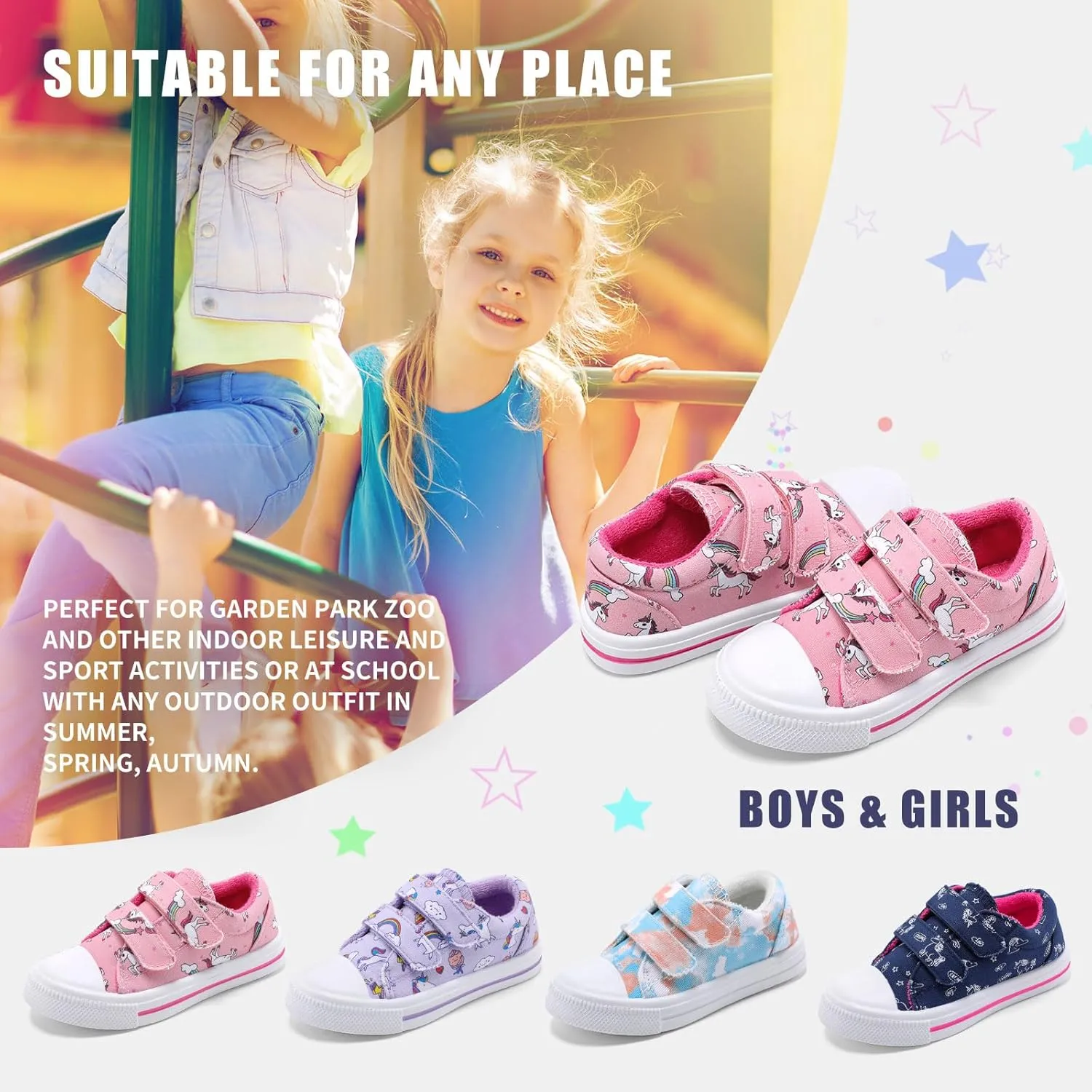 STQ Toddler Shoes Boys & Girls Canvas Kids Slip On Shoes