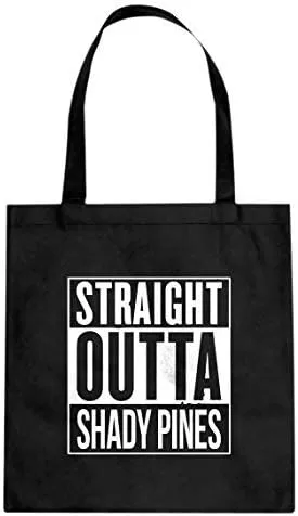 Straight Outta Shady Pines Cotton Canvas Tote Bag
