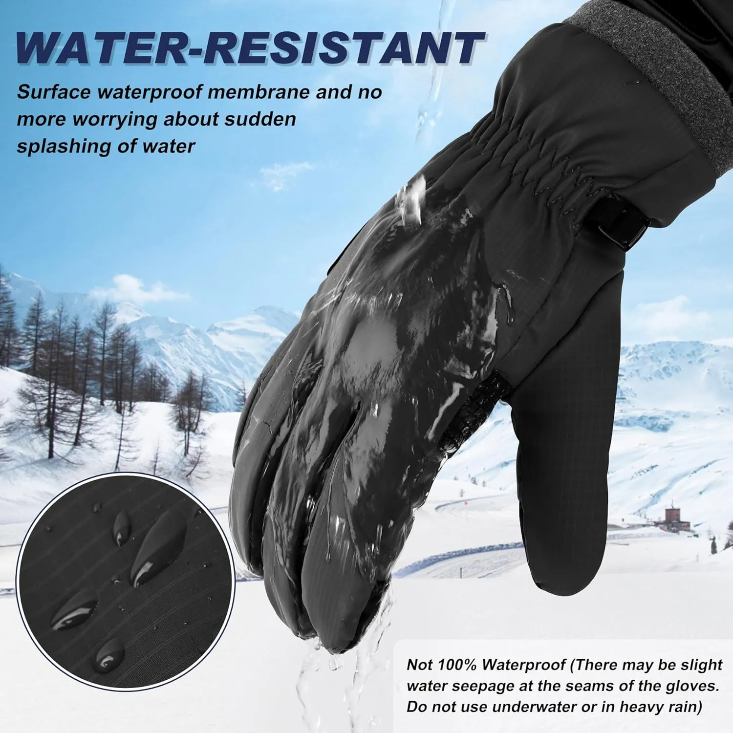 Sukeen Windproof Winter Gloves for Cold Weather, Soft Warm Touchscreen Anti-Slip Mens Winter Gloves for Running Driving Cycling Hiking Biking Outdoor Sports Daily Work