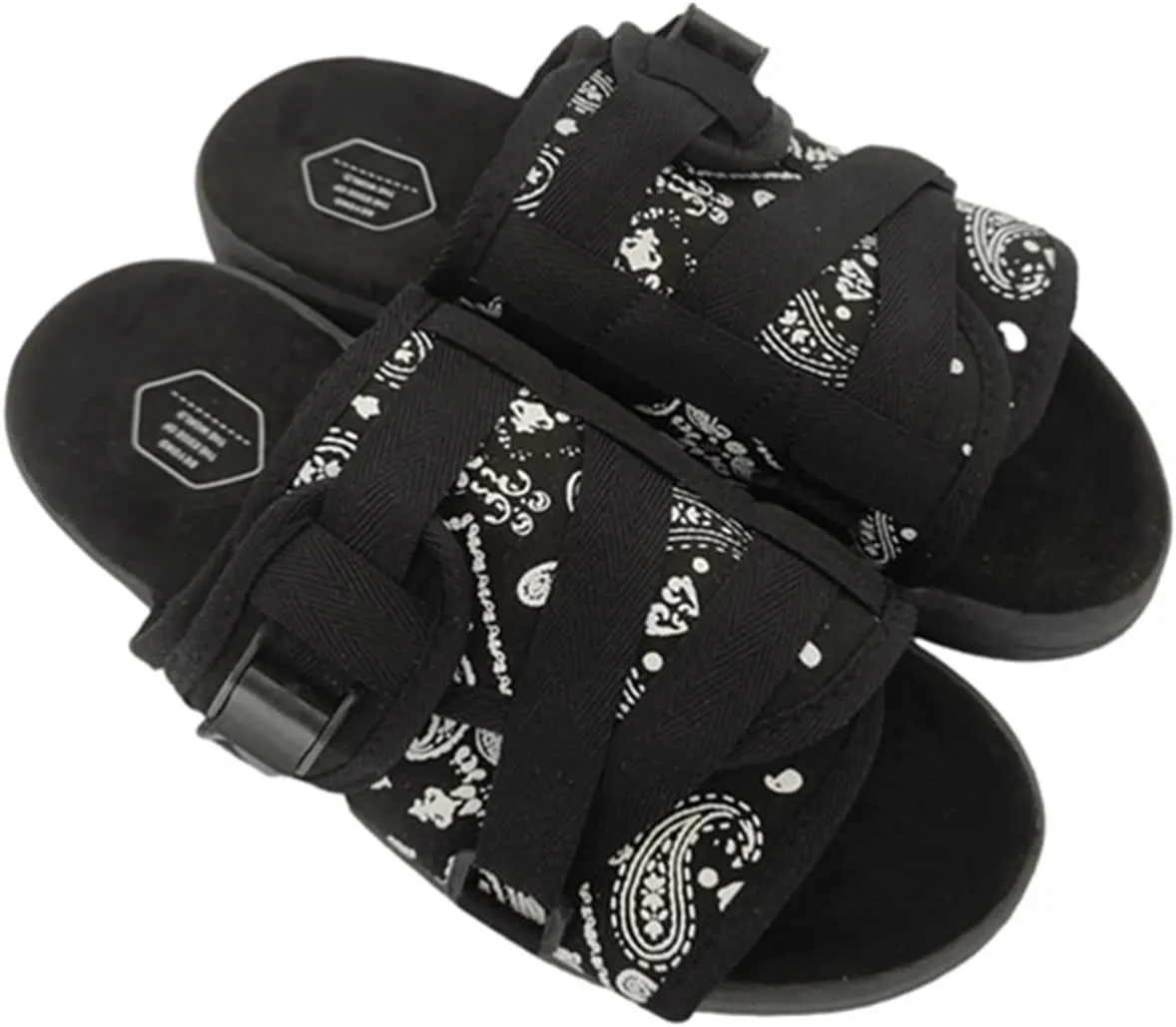 SywzX&xfybz Summer Fashionable Printed Men's canvas Slippers Outdoor Couple's Casual Beach Sandals Men Shoes