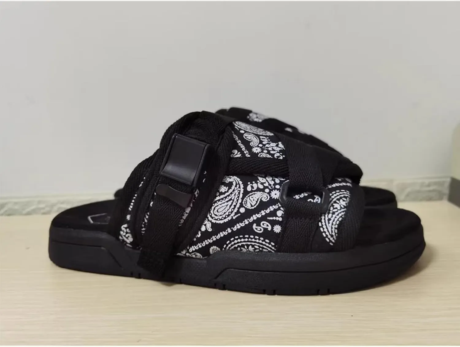 SywzX&xfybz Summer Fashionable Printed Men's canvas Slippers Outdoor Couple's Casual Beach Sandals Men Shoes