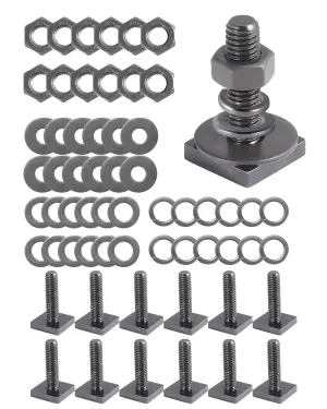 T Slot Bolts for Thule, Yakima Roof Rack Cross Bars, Platform, Cargo Basket, Stainless Square T Track Bolt Adapter to Secure Bike/Ski/Kayak Rack, Solar Panel, Awning, 4mm Thick