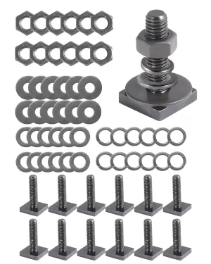 T Slot Bolts for Thule, Yakima Roof Rack Cross Bars, Platform, Cargo Basket, Stainless Square T Track Bolt Adapter to Secure Bike/Ski/Kayak Rack, Solar Panel, Awning, 4mm Thick