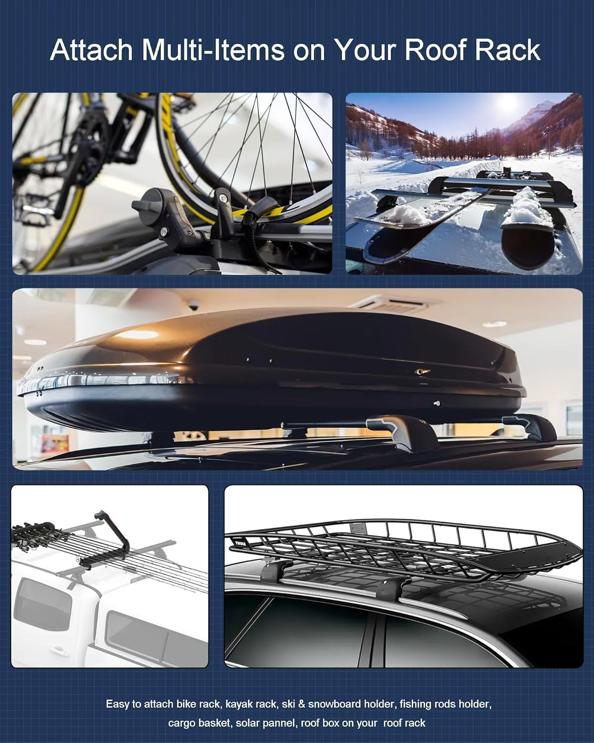 T Slot Bolts for Thule, Yakima Roof Rack Cross Bars, Platform, Cargo Basket, Stainless Square T Track Bolt Adapter to Secure Bike/Ski/Kayak Rack, Solar Panel, Awning
