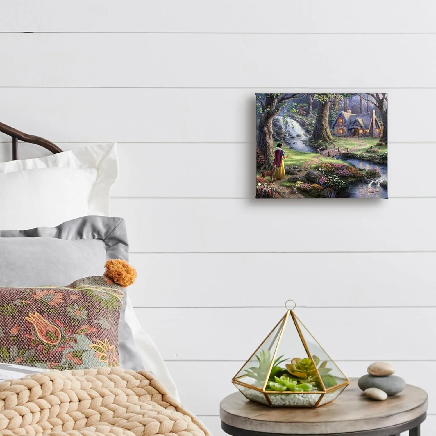 Thomas Kinkade Disney Snow White Discovers the Cottage 8 x 10 Gallery Wrapped Canvas