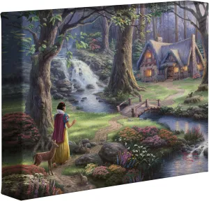 Thomas Kinkade Disney Snow White Discovers the Cottage 8 x 10 Gallery Wrapped Canvas