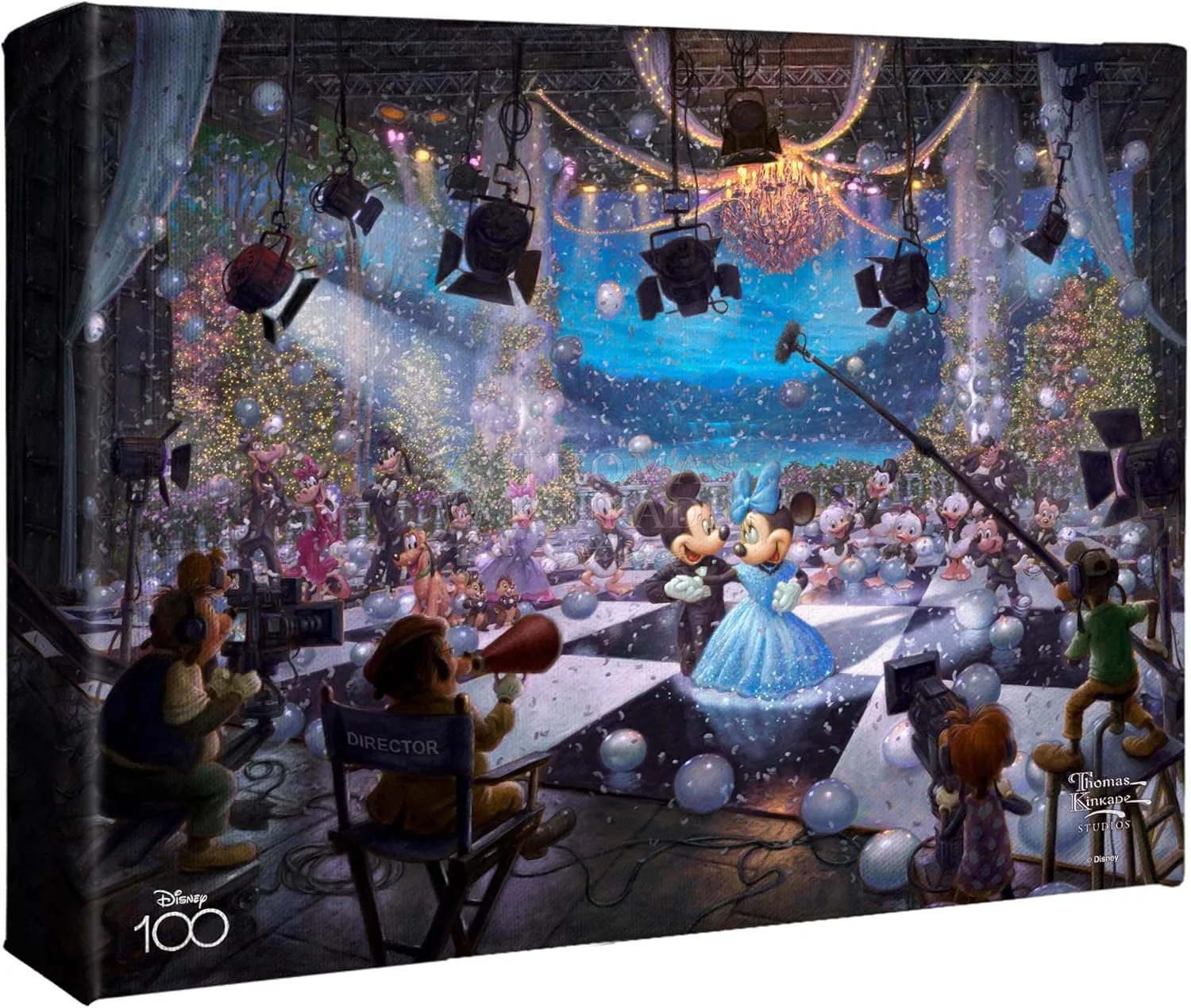 Thomas Kinkade Studios Disney 100th Celebration 8" x 10" Gallery Wrapped Canvas Art | Frameless Canvas Wall Art | Certificate of Authenticity Included