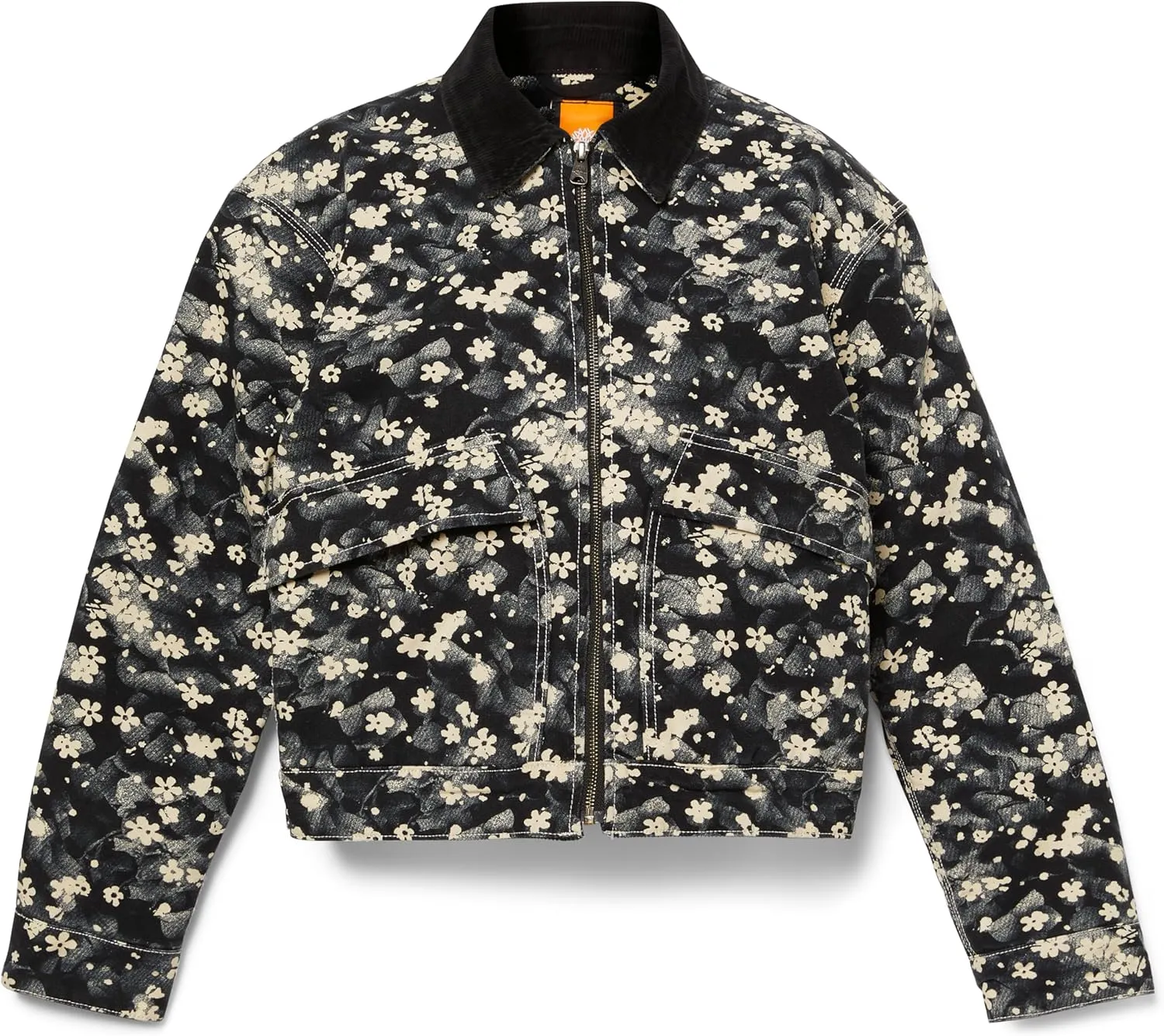 Timberland Women's Quilted Washed Canvas Printed Jacket, Floral Angora Print, Small