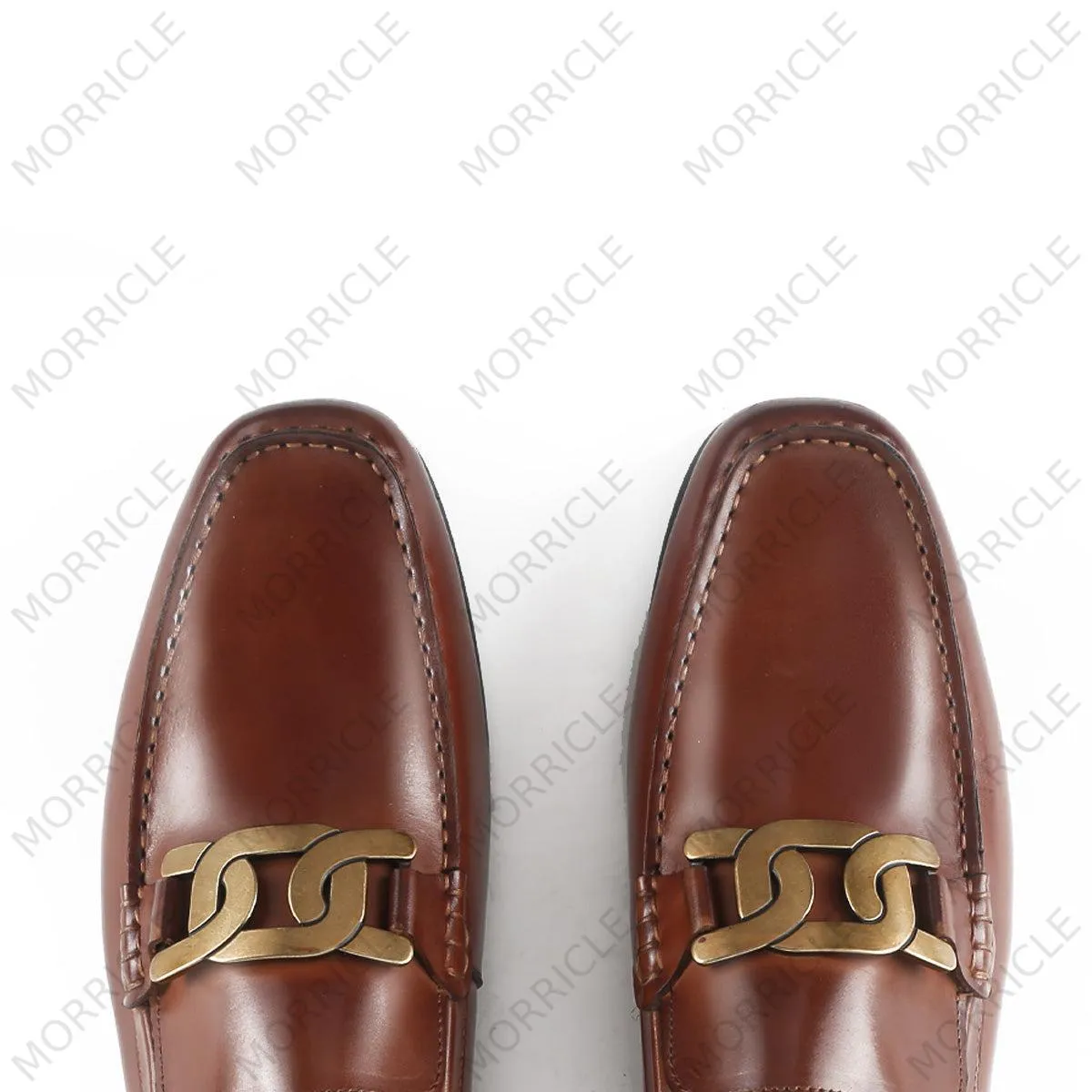 Timeless Flat Loafers with Metal Accessory