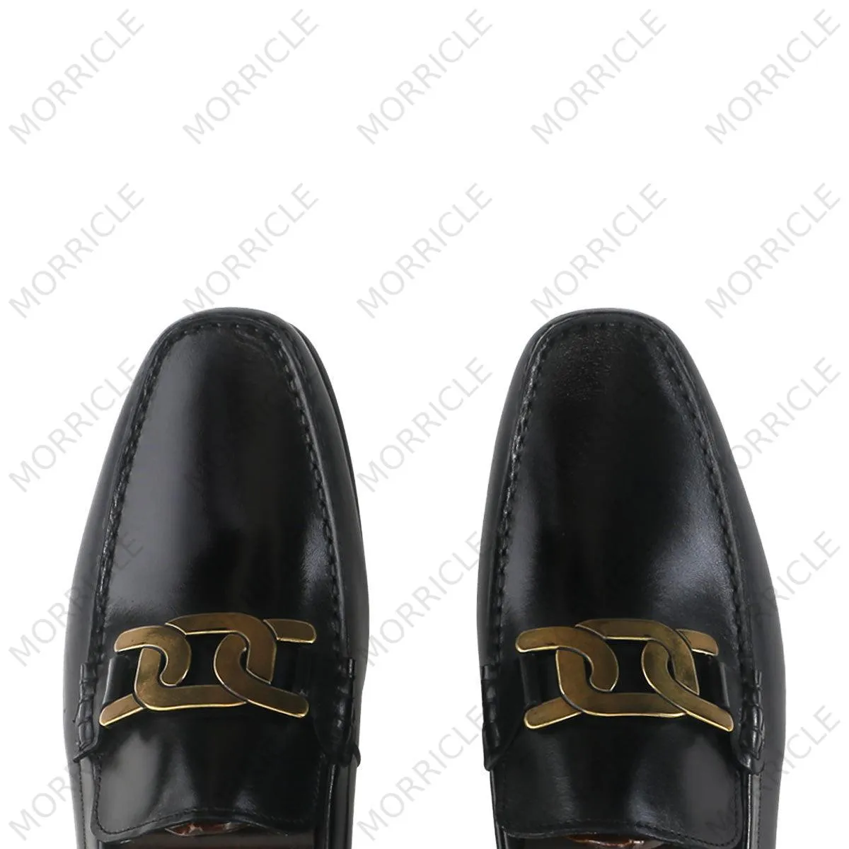 Timeless Flat Loafers with Metal Accessory