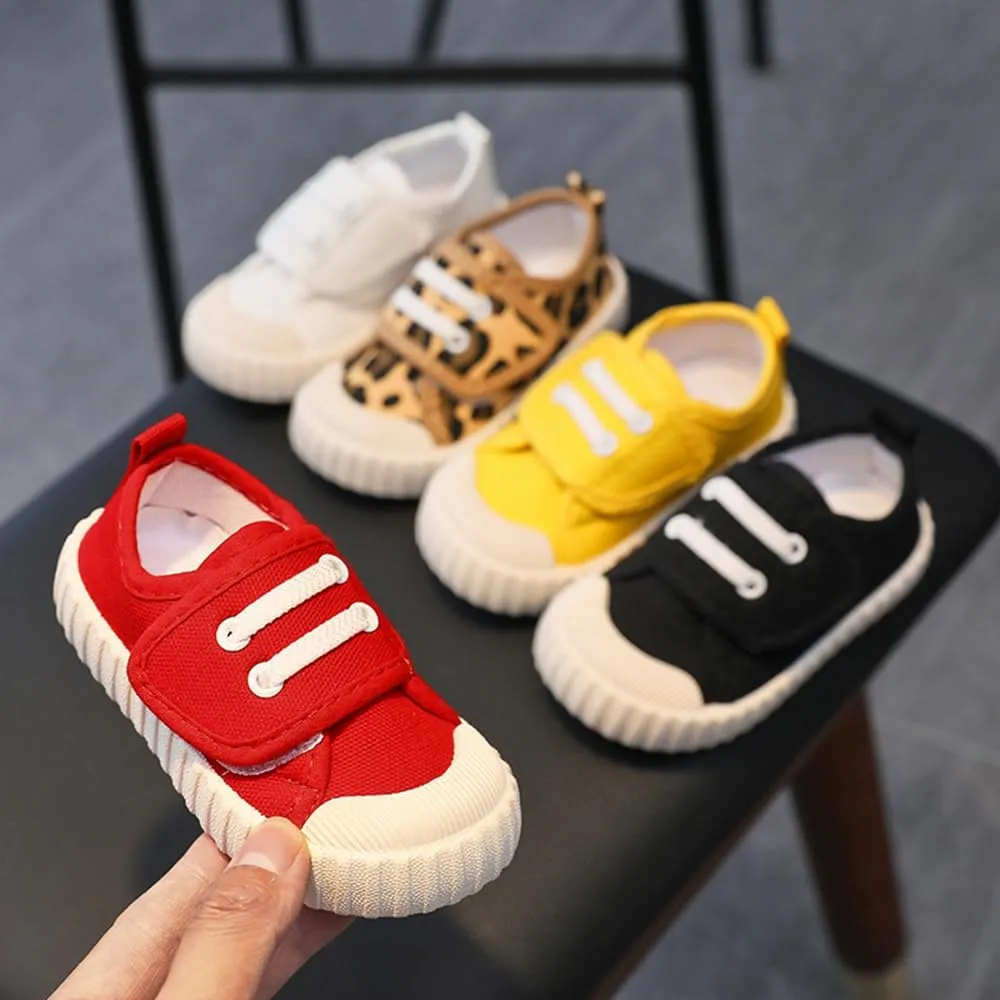 Toddler Boys Girls Slip On Canvas Sneakers Cartoon Dinasour Printed Little Kid Unisex Adjustable Strap Walking Shoes Lazy Shoes with Hook and Loops