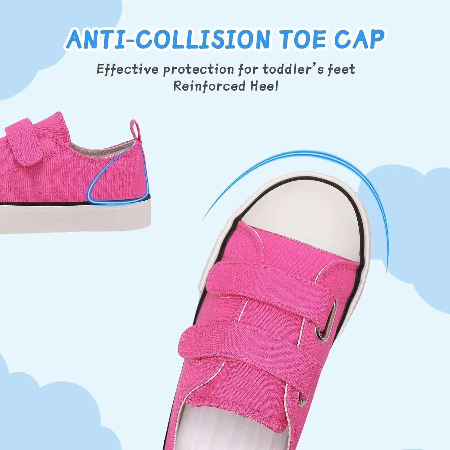 Toddler Canvas Shoes Girls High Top Sneakers Little Big Kids Boys Walking Cushioned Shoes Toddler 8-Big Kid 3