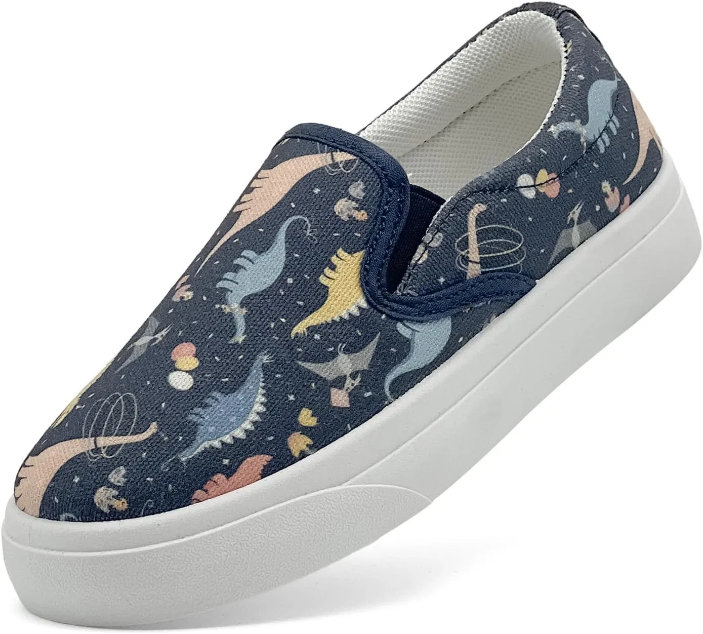 Toddler Shoes for Girls Boys Slip On Canvas Sneakers Lightweight Breathable Cartoon Low Top Kids Casual Walking Shoes