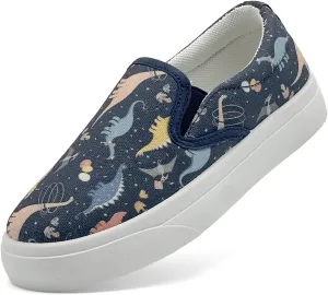 Toddler Shoes for Girls Boys Slip On Canvas Sneakers Lightweight Breathable Cartoon Low Top Kids Casual Walking Shoes