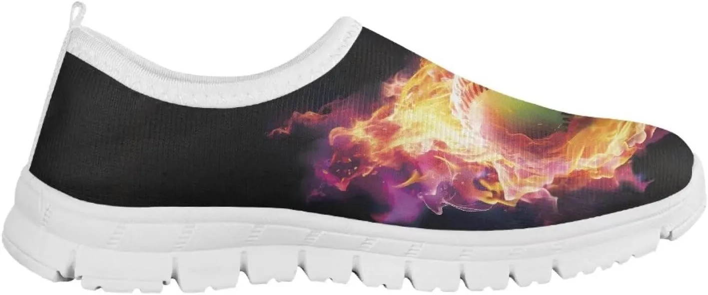 TODIYADDU Soccer Basketball Sports Lover Shoes for Boys Athletic Slip On Sneakers, White