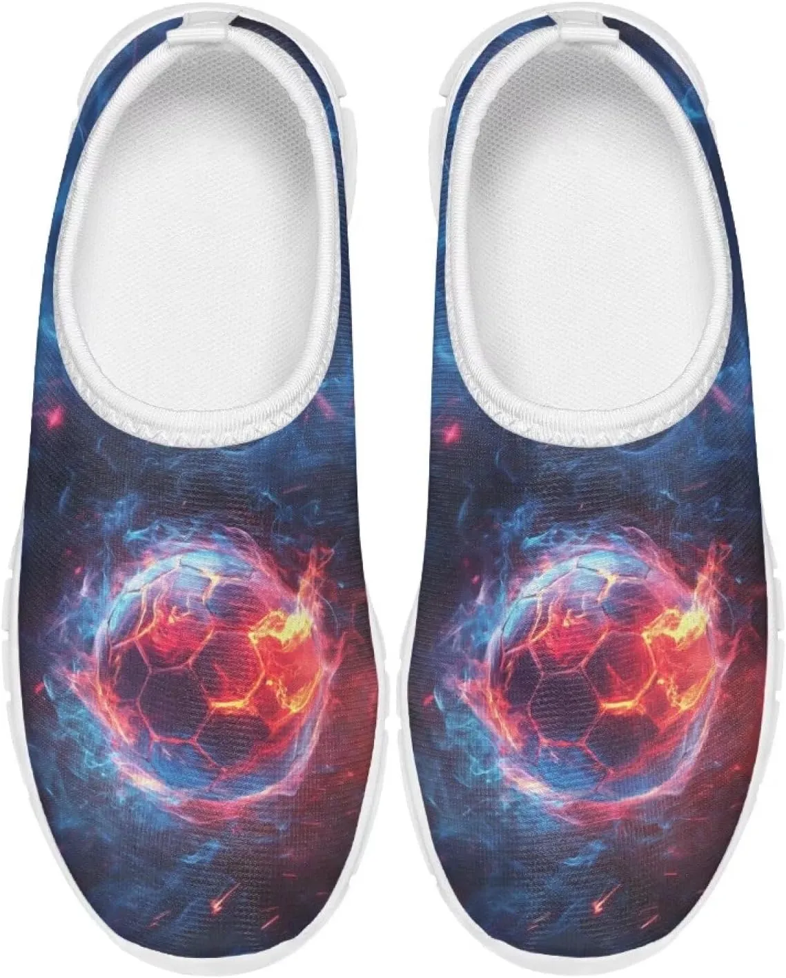TODIYADDU Soccer Basketball Sports Lover Shoes for Boys Athletic Slip On Sneakers, White