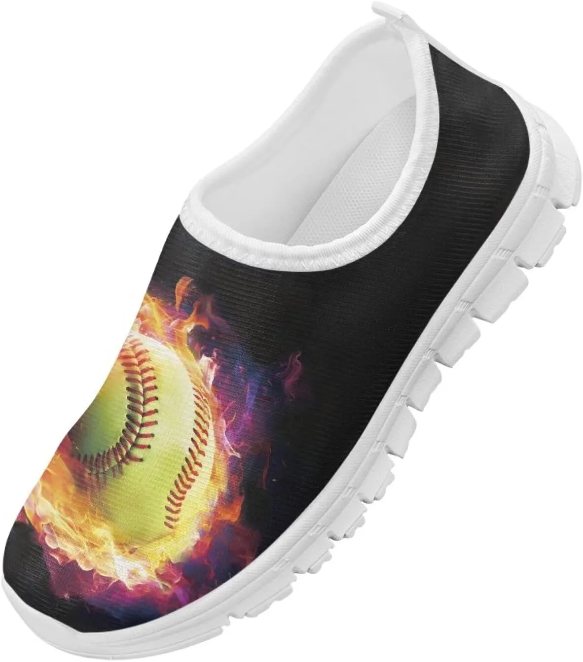 TODIYADDU Soccer Basketball Sports Lover Shoes for Boys Athletic Slip On Sneakers, White