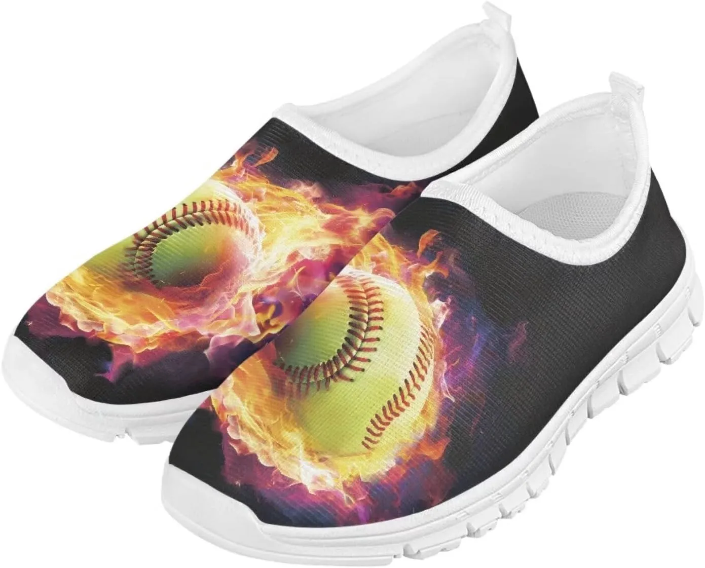 TODIYADDU Soccer Basketball Sports Lover Shoes for Boys Athletic Slip On Sneakers, White