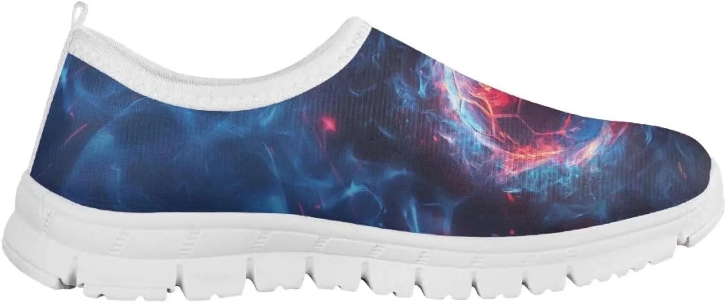 TODIYADDU Soccer Basketball Sports Lover Shoes for Boys Athletic Slip On Sneakers, White