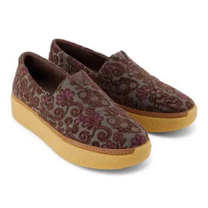 TOMS Women Adelaide Basil Green Floral Brocade Slip on