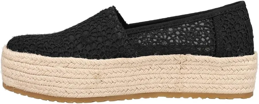 TOMS Womens Valencia Denim Espadrille Flats Casual - Blue