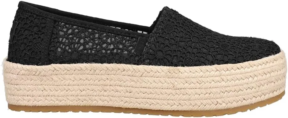 TOMS Womens Valencia Denim Espadrille Flats Casual - Blue