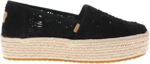 TOMS Womens Valencia Espadrille Slip On Flats Casual - Black - Size 7 B