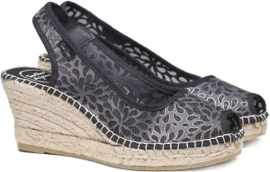 TONI PONS BEA-IK – Vegan Style Peep Toe Espadrille for Women Made of Synthetic Material.