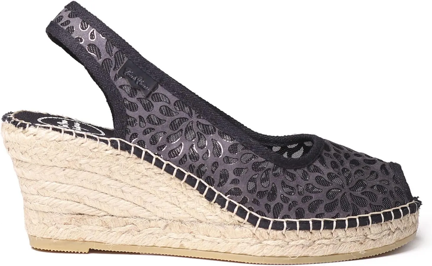 TONI PONS BEA-IK – Vegan Style Peep Toe Espadrille for Women Made of Synthetic Material.