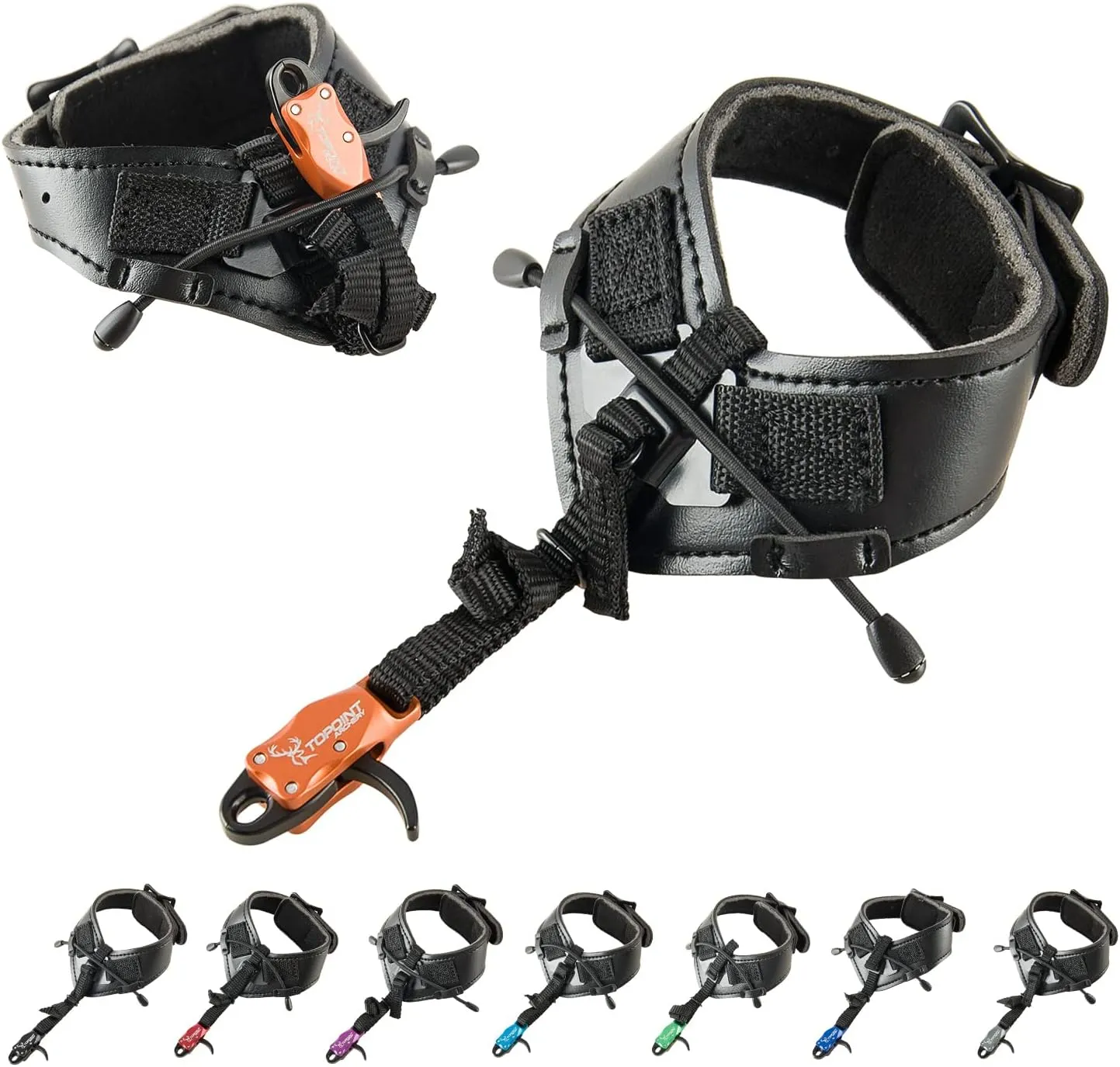 TOPOINT ARCHERY TP435 Archery Compound Bow Release Aid Strap with Buckle Foldback Design Shooting Wristband Hunting Accessories 8 Colors Can Be Selected