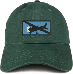 Trendy Apparel Shop Aircraft Embroidered Unstructured Cotton Dad Hat