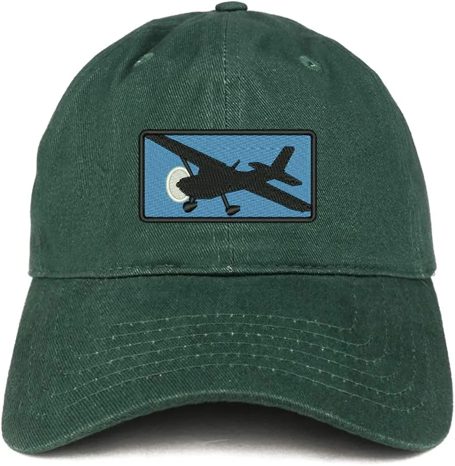 Trendy Apparel Shop Aircraft Embroidered Unstructured Cotton Dad Hat