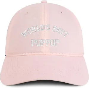 Trendy Apparel Shop World's Best Poppop Embroidered Low Profile Soft Cotton Baseball Cap