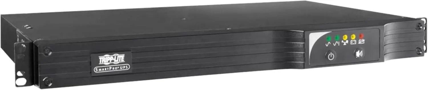 Tripp Lite 500VA Smart UPS Back Up, 300W Line-Interactive, 1U Rackmount, Network Card Options, USB, DB9 Serial, 2 & 3 Year Warranties, $250,000 Insurance (SMART500RT1U)