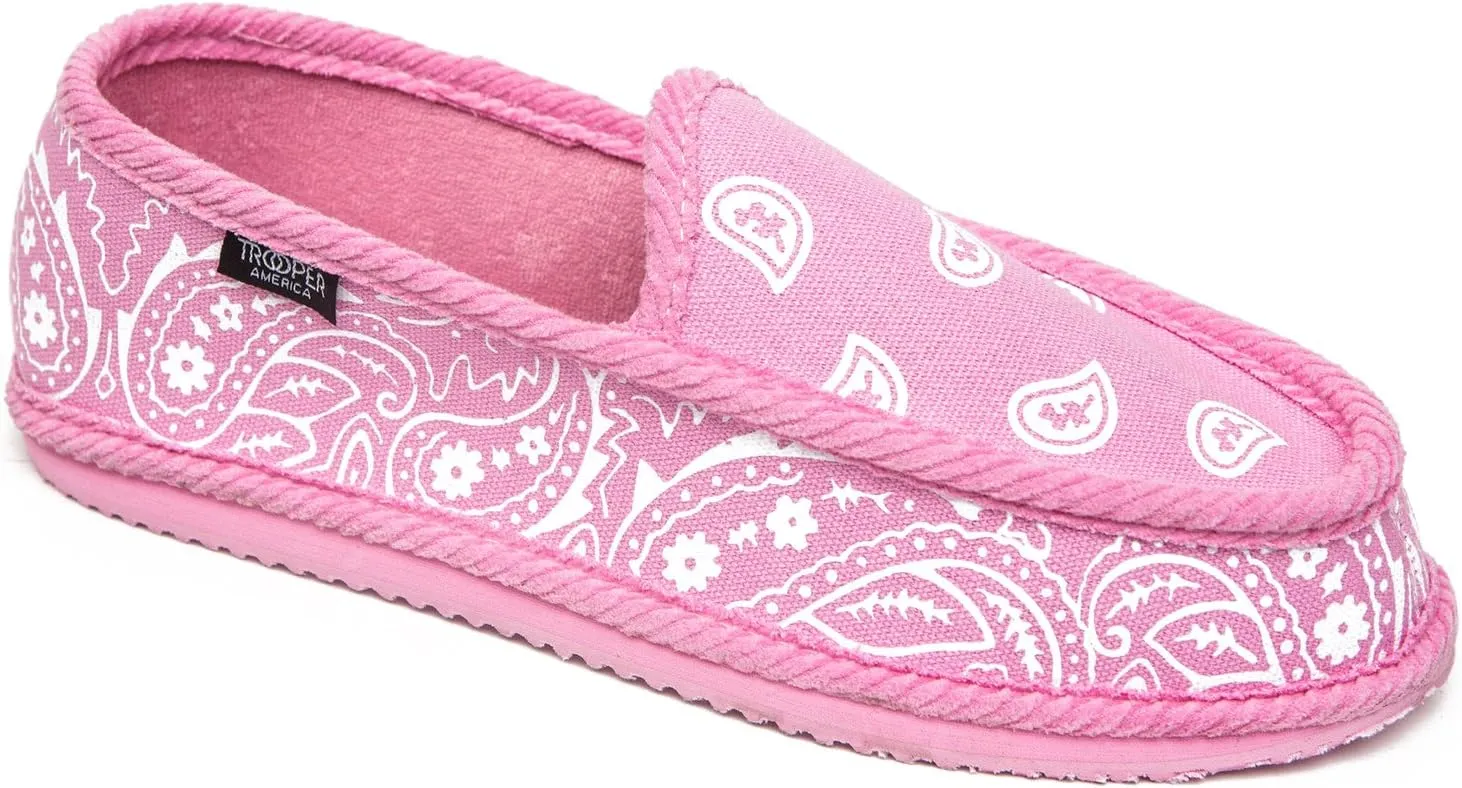 Troooper America KS-002 Bandanna Paisley Slip-On House Shoe Slippers