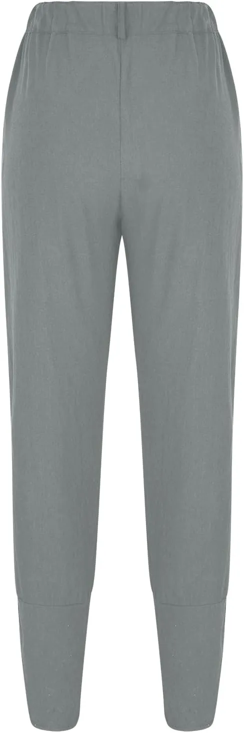Trousers Pants for Women Trendy Loose Wide Leg Summer Beach Pants Casual Fashion Button High Waist Lounge Pants with Pockets