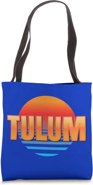 Tulum Retro Sunset on the Beach Tote Bag