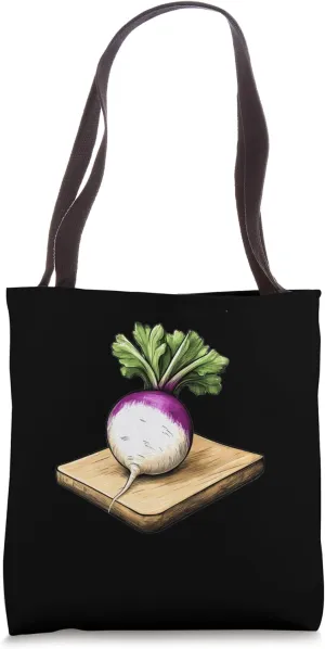 Turnip On A Cutting Board Tote Bag