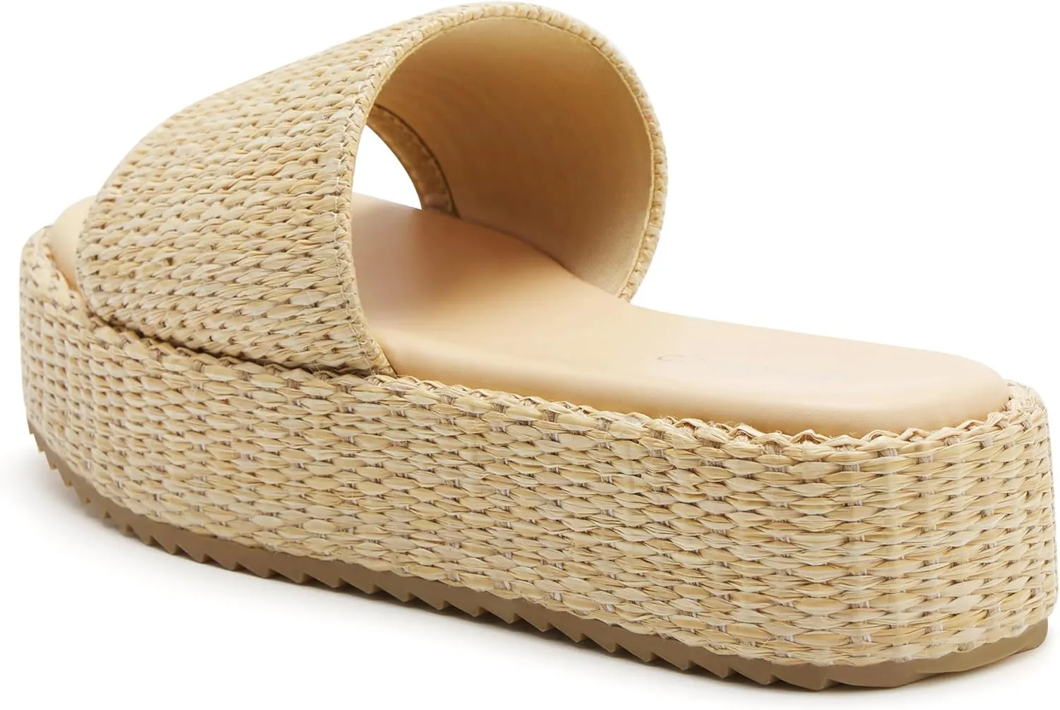 vodvob Platform Sandals for Women Open Toe Comfort Slip On Espadrille Sandals Cute Beach Straw Raffia Sandals Casual Summer Vacation for Women