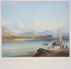 WALLKiART Abstract Painting Picture Artwork Prints On Canvas Camp of the Gros Ventres of the Prairies on the Upper Missouri by Karl Bodmer Posters and Prints for Home Decor 60x90cm