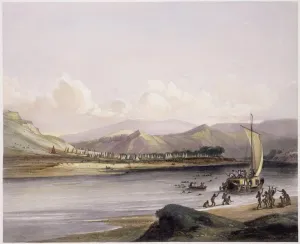 WALLKiART Famous Picture Artwork Prints On Canvas Camp of the Gros Ventres of the Prairies on the Upper Missouri by Karl Bodmer Posters and Prints for Home Decor 60x90cm