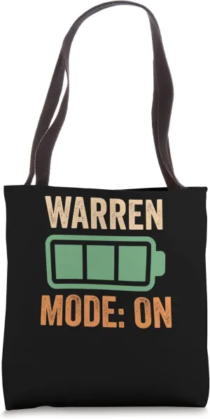 Warren Mode On, Battery Design Tote Bag