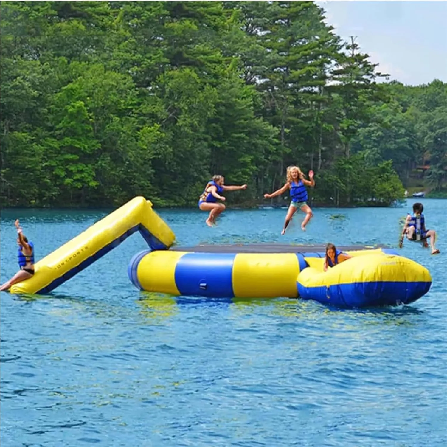 Water Trampoline for Lake，Water Trampoline Park，Tube, Jumping Pillow and Bag - Portable Bounce Swim Platform ，Bouncing Platform for Park Games - Available in 10Ft, 13Ft, 16Ft