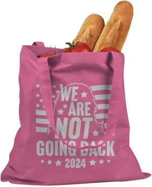 We Are Not Going Back Kamala Walz 2024 Cotton Canvas Tote Bag