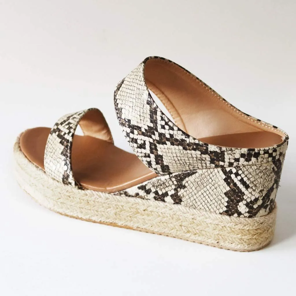 Wedges Toe Slip-On Open Beach Sandals Women Breathable Straw Casual Shoes Women's Wedges