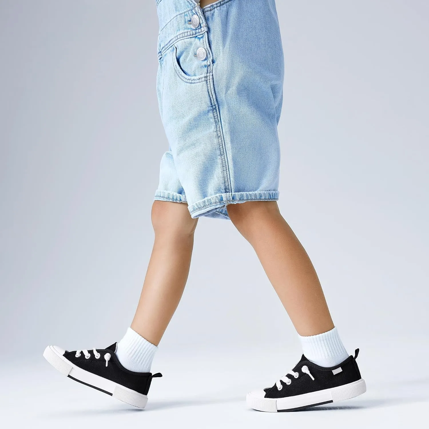 Weestep Kids' Cotton Slip-On Canvas Sneakers - Fashion Casual Shoes with Optional Laces for Girls, Boys, Toddler and Little Kid