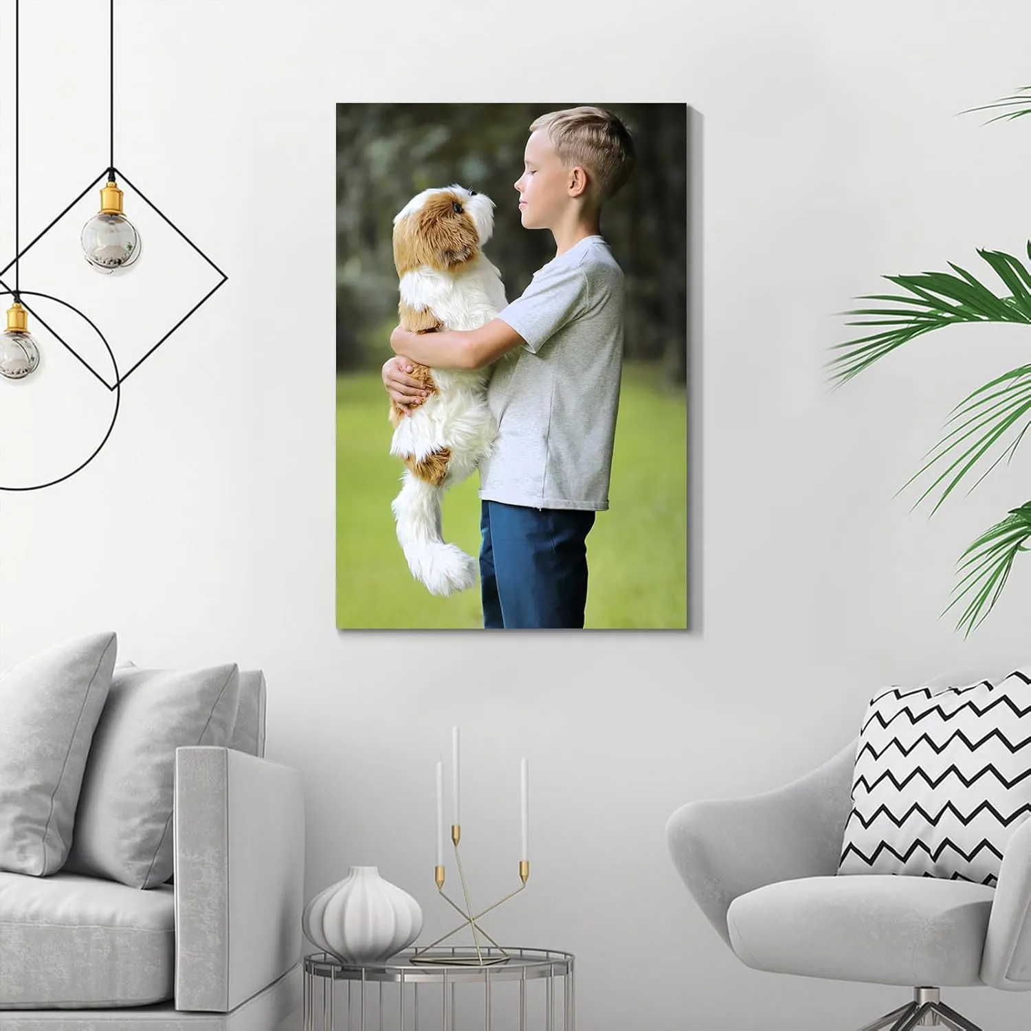 Wewejia - Custom Canvas Prints with Your Photos 12x16 inch, Personalized Canvas Pictures for Wall to Print Framed Wedding Family Baby Pets