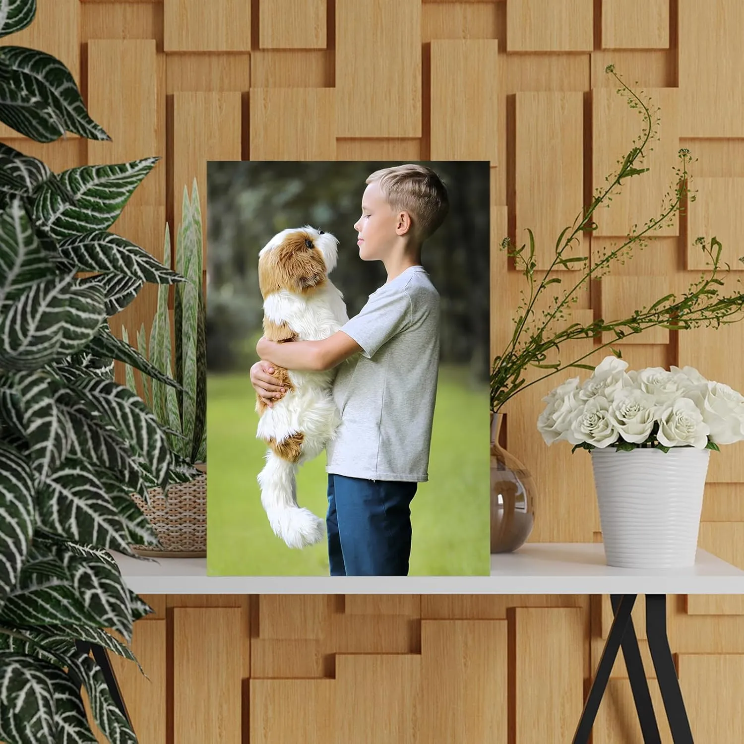Wewejia - Custom Canvas Prints with Your Photos 12x16 inch, Personalized Canvas Pictures for Wall to Print Framed Wedding Family Baby Pets